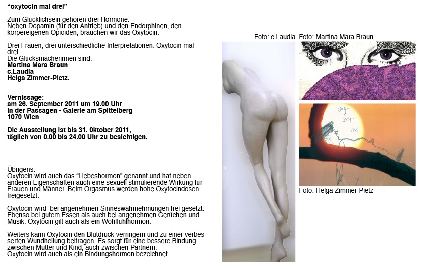 Ausstellung 26. September 2011 Ocytocin